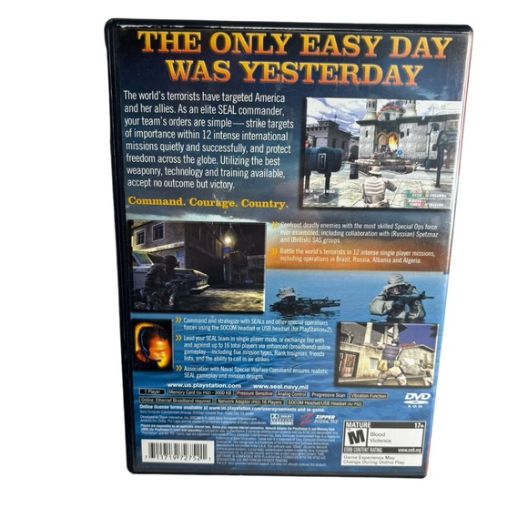 Sony PlayStation PS2 Socom 2 U.S. Navy Seals Rated M For Mature 17+ Has Manual - Picture 2 of 5
